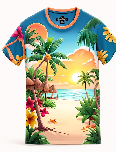 Design de camiseta de verão gerado por IA