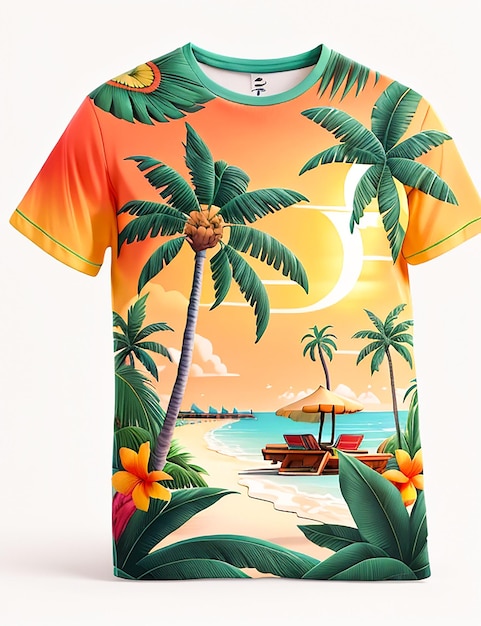 Design de camiseta de verão gerado por IA