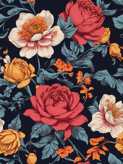 Design de camiseta floral