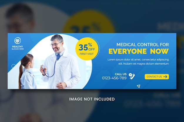 Foto design de capa de banner médico