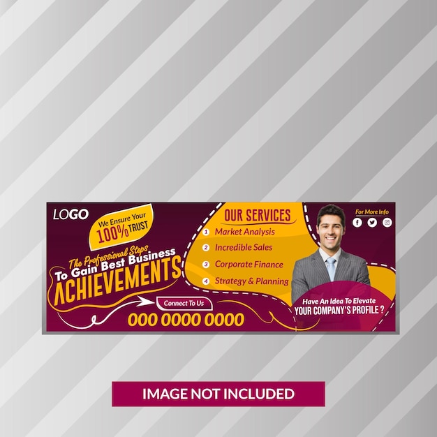 Design de capa de Facebook comercial
