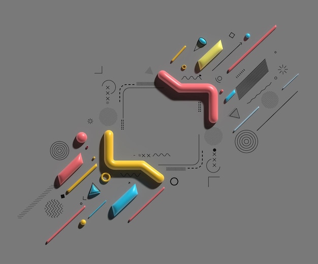 Design de cartaz da arte abstrata Banner Lego.