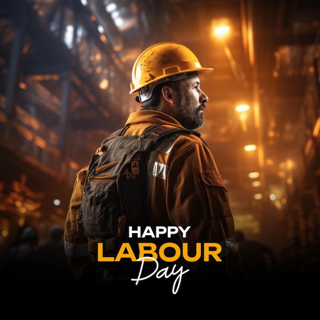 Design de cartaz do Dia Internacional do Trabalho