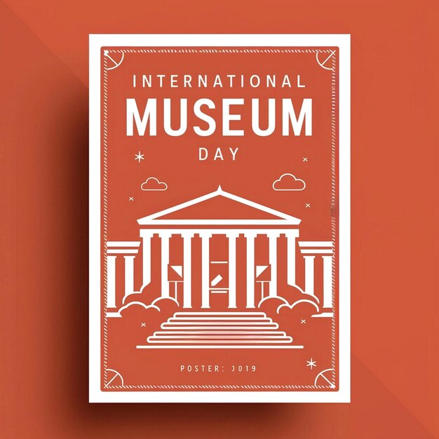 Foto design de cartaz do dia internacional dos museus