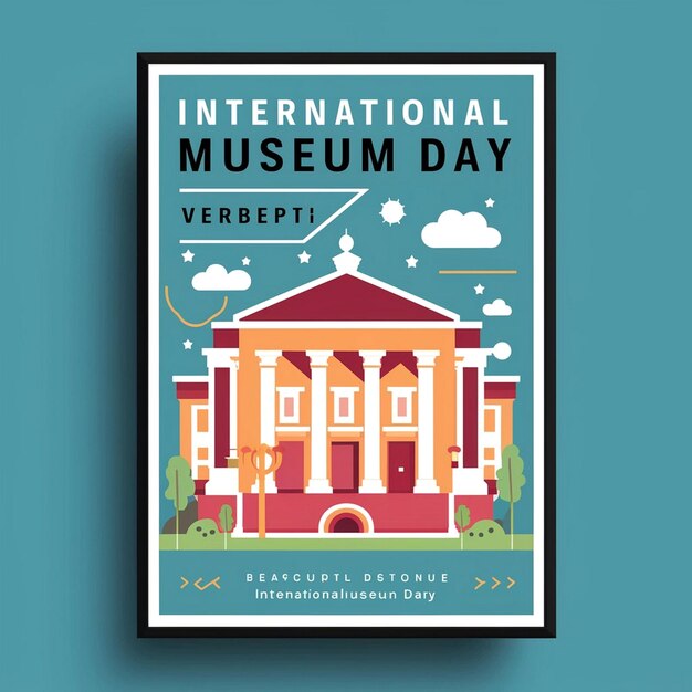 Foto design de cartaz do dia internacional dos museus