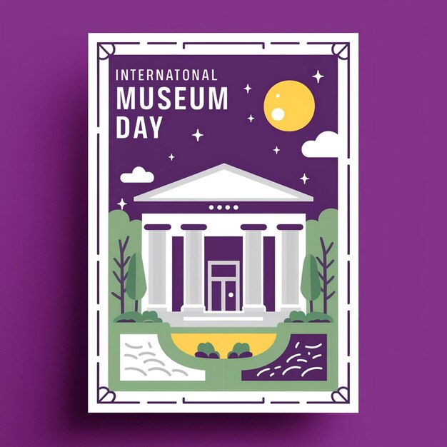 Foto design de cartaz do dia internacional dos museus