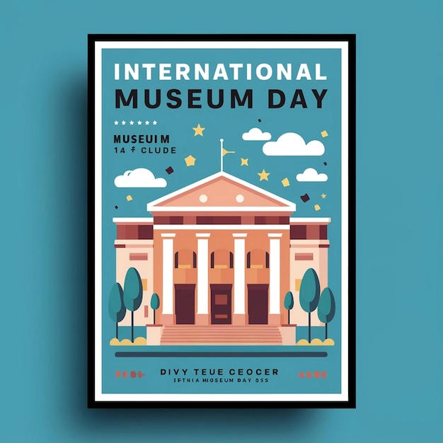Foto design de cartaz do dia internacional dos museus