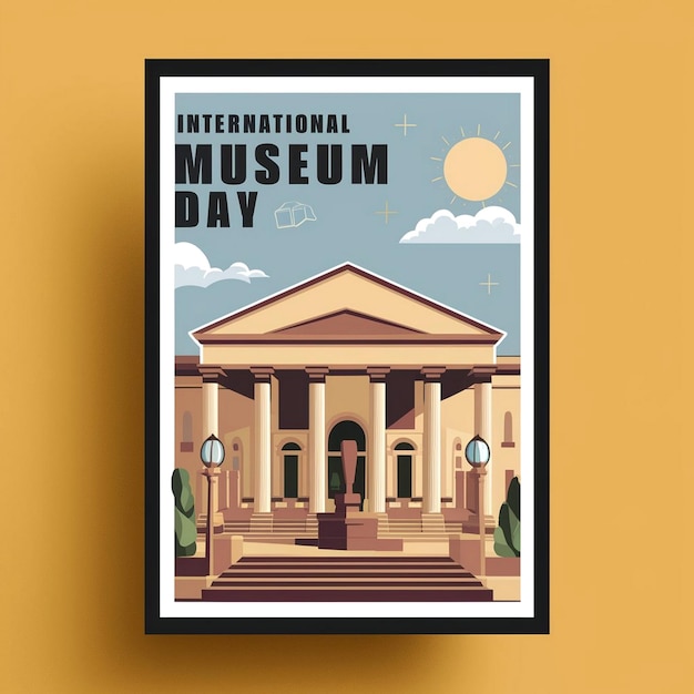 Foto design de cartaz do dia internacional dos museus