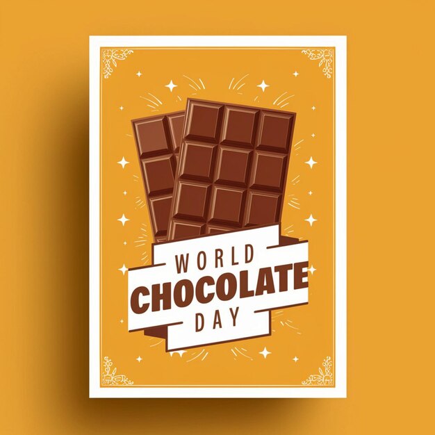 Design de cartaz para a celebração do Dia Mundial do Chocolate