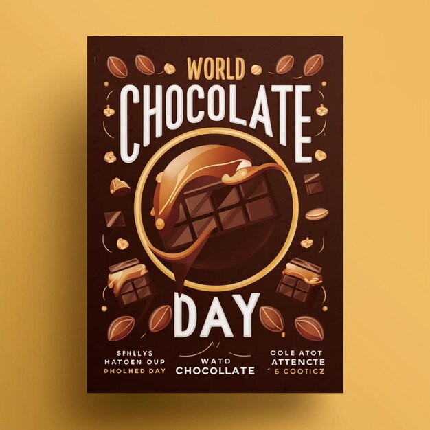 Foto design de cartaz para a celebração do dia mundial do chocolate