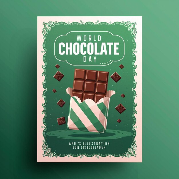 Foto design de cartaz para a celebração do dia mundial do chocolate