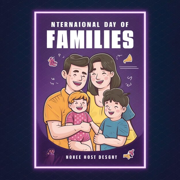 Design de cartazes para o Dia Internacional das Famílias