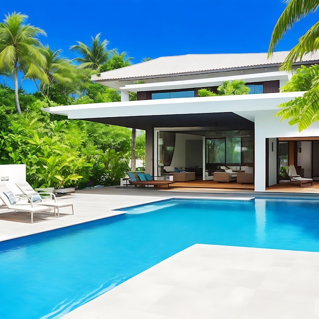 Foto design de casa ou exterior mostrando tropical