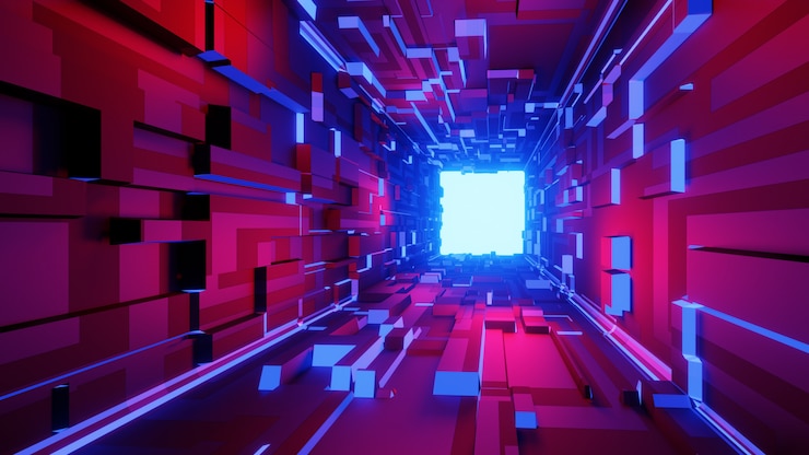 Foto design de cena de ficção científica. renderização em 3d.