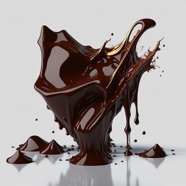 Foto design de chocolate e fundo de chocolate realista