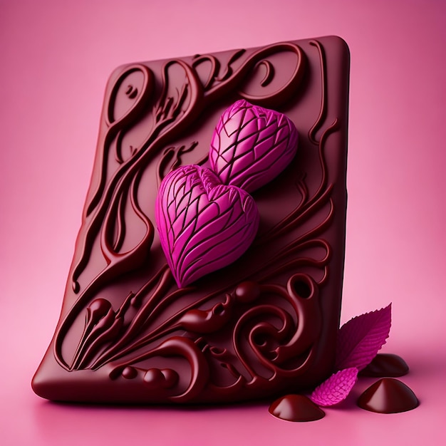 Foto design de chocolate e fundo de chocolate realista