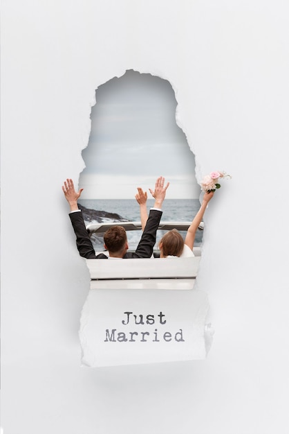 Foto design de colagem de casamento