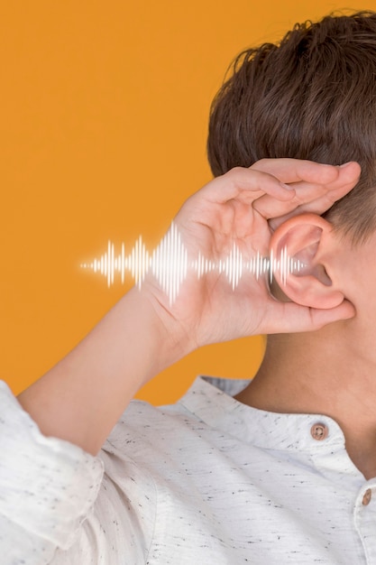 Design de colagem de problemas de audição