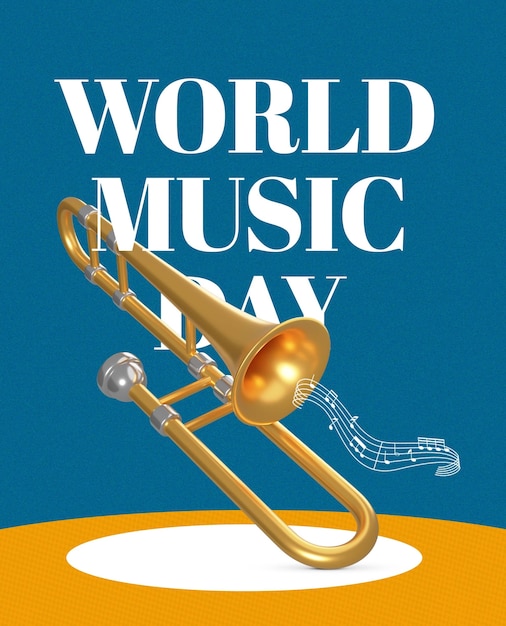 Design de colagem do Dia Mundial da Música