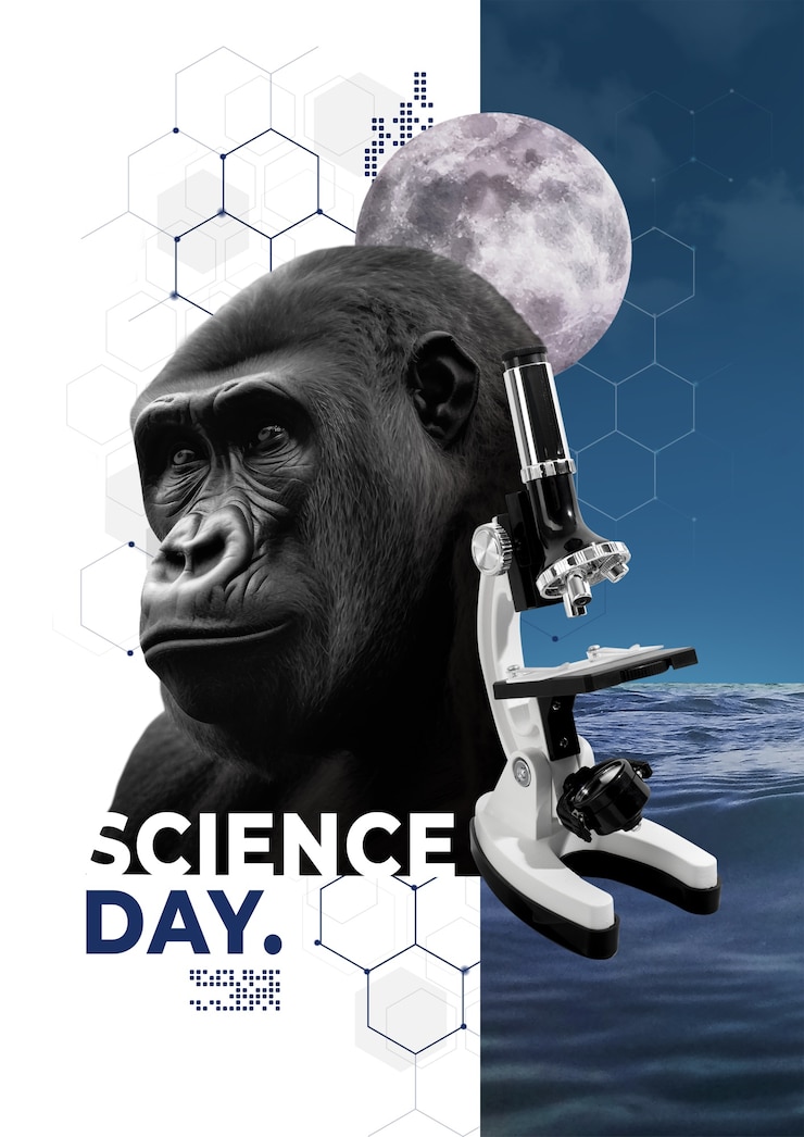 Foto design de colagem para o dia mundial da ciência