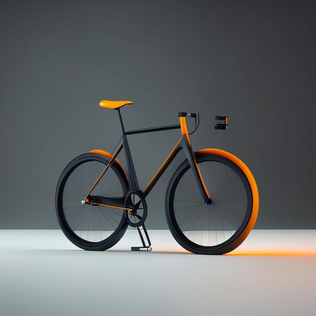 Design de conceito futurista de bicicleta moderna IA generativa