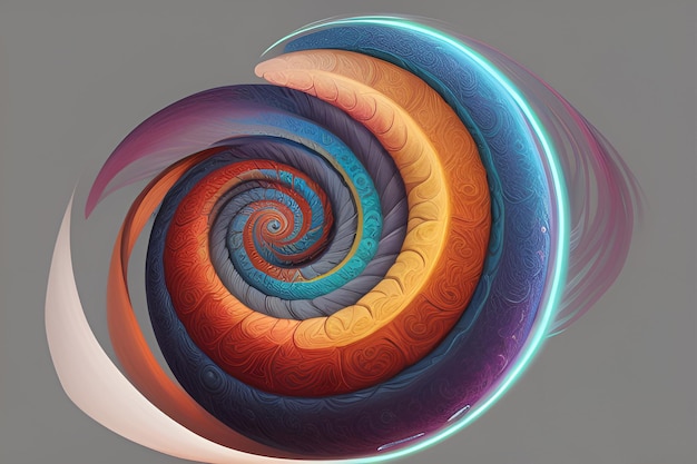 design de cores com um design em espiral