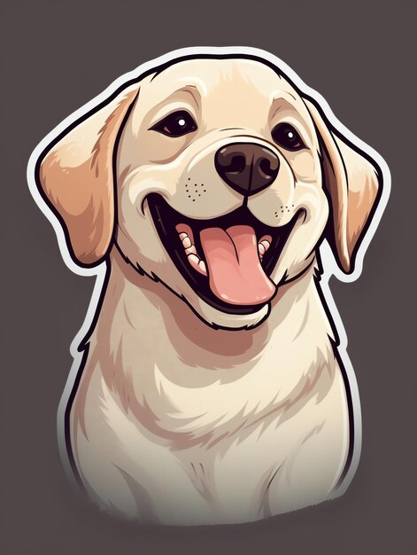 Design de design amigável de Labrador Retriever para camiseta e adesivo perfeito para amantes de cães