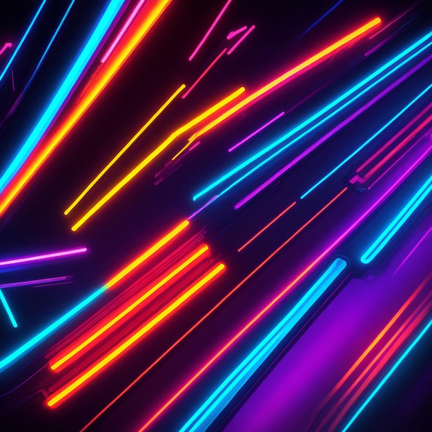 Foto design de fundo colorido abstrato com luzes de neon