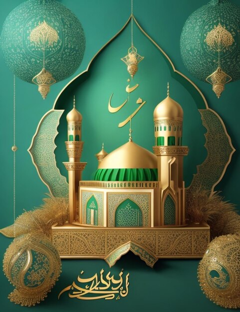 Foto design de fundo de maulid nabi