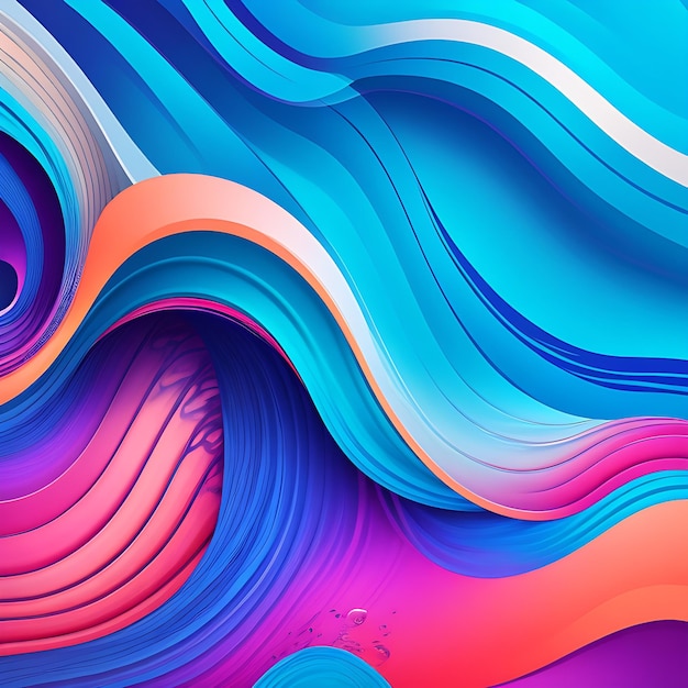 Design de fundo de ondas lindas abstratas design exclusivo gerado por IA