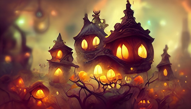 Design de fundo de papel de parede assustador de Halloween