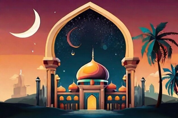 Foto design de fundo de ramadan karim com peça de exibição islâmica