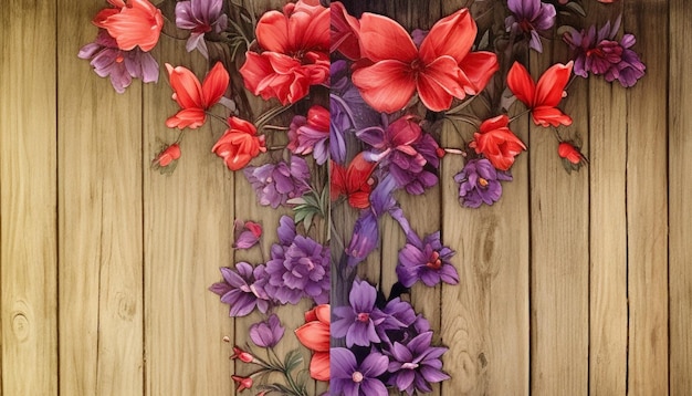 Foto design de fundo floral plano abstrato flor