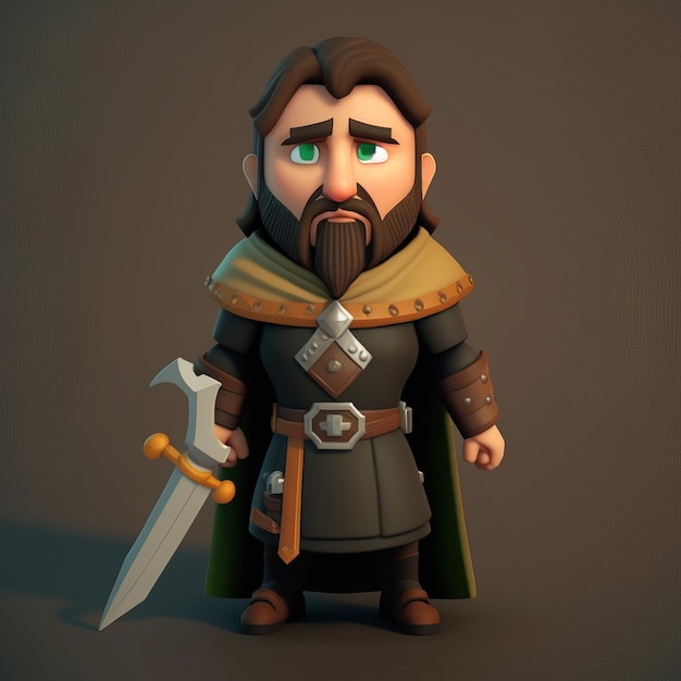 design de guerreiro medieval design de personagem de videogame design de conceito múltiplo de corpo inteiro