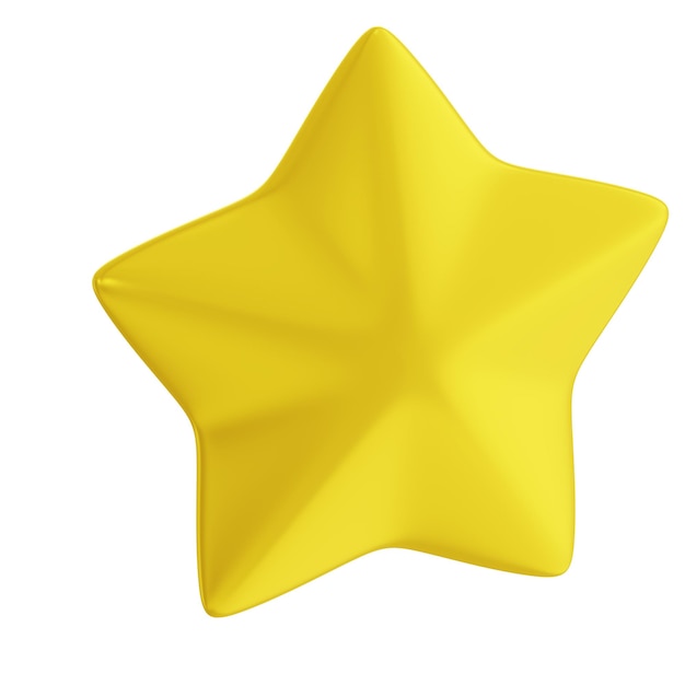 design de ícone de estrela de renderização 3d para design de banner de interface do usuário do jogo para aplicativo