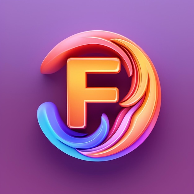 Design de ícone do logotipo da letra F