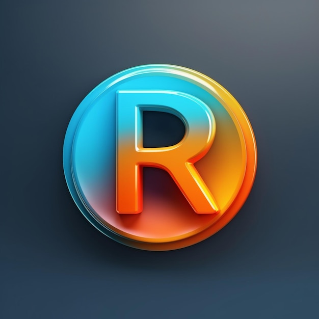 Design de ícone do logotipo da letra R