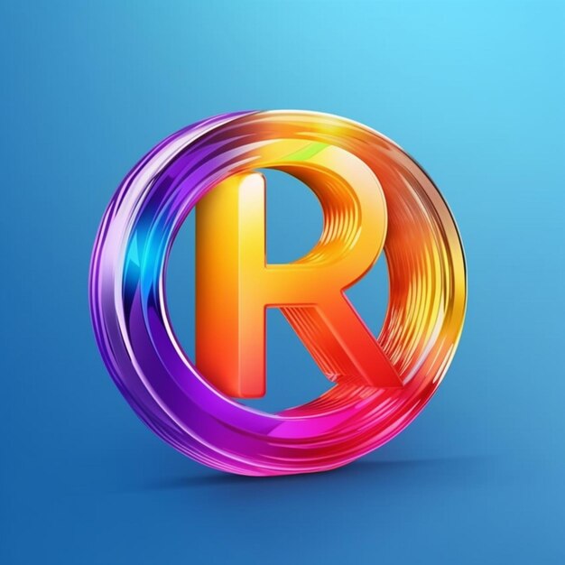 Design de ícone do logotipo da letra R