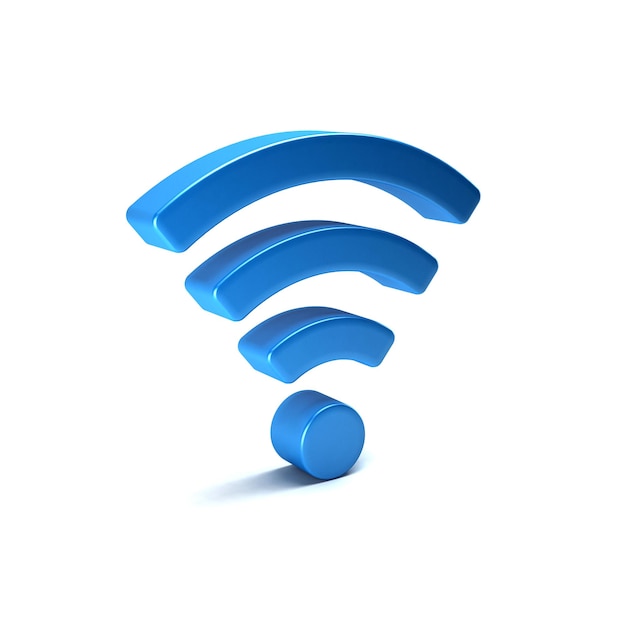 Design de ilustração 3D do símbolo Wi-Fi