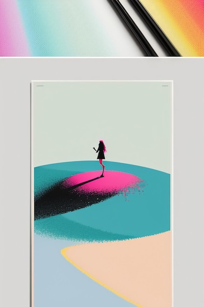 Foto design de ilustração de fundo de papel de parede de cor gradiente de criação de arte moderna de estilo minimalista