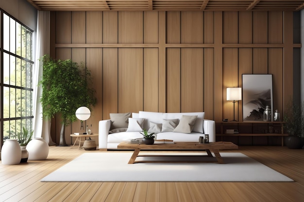 design de interiores 3d com estilo japonês