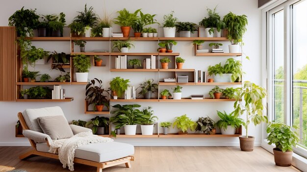 design de interiores com plantas verdes