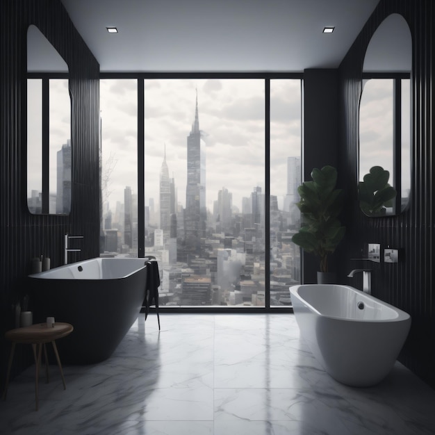 Design de interiores de banheiro com IA generativa