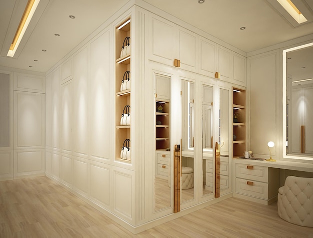 Design de interiores de closet majestoso e esplêndido