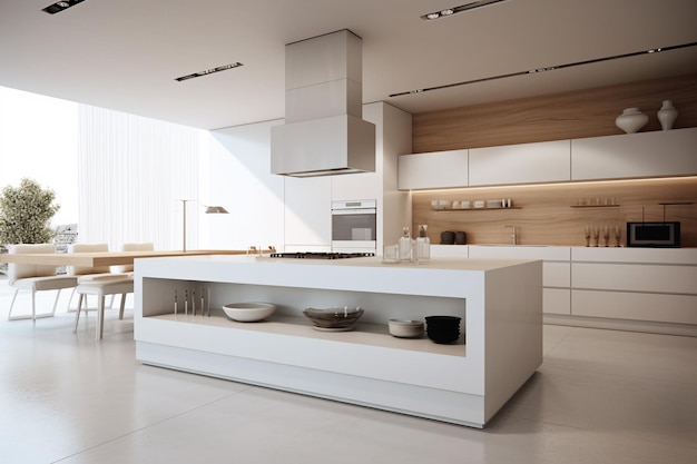 Design de interiores de cozinha minimalista