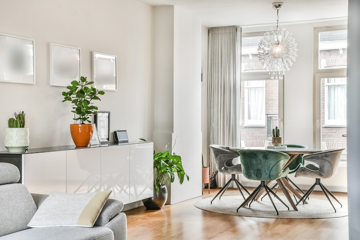 Foto design de interiores de salas de estar luxuosas e bem iluminadas