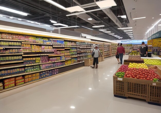 Foto design de interiores de supermercados