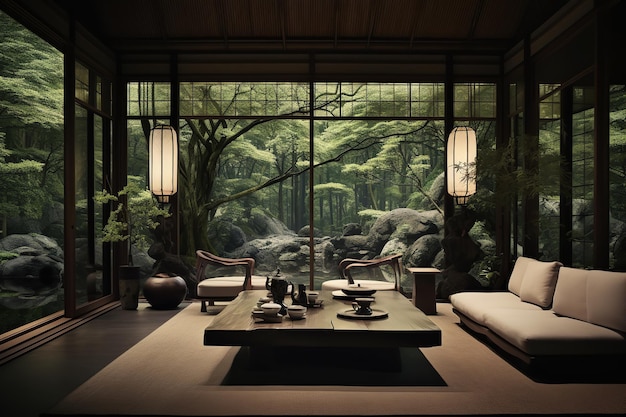 Design de interiores inspirado no Zen japonês