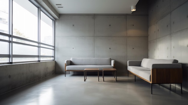 Design de interiores moderno de uma sala de estar em um apartamento