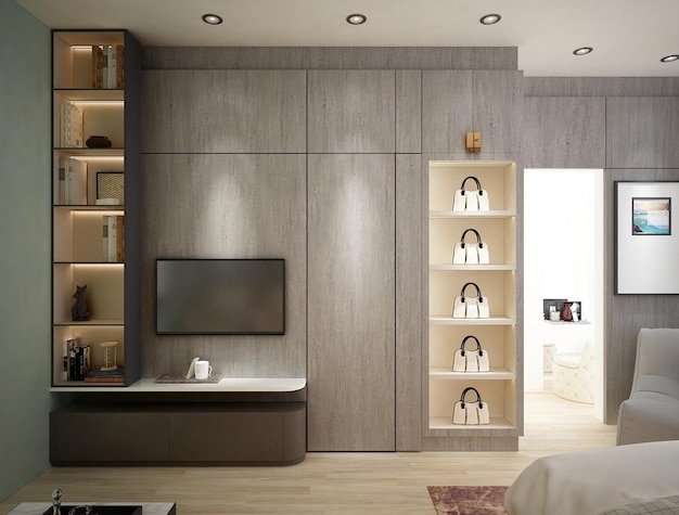 Design de interiores moderno e excelente para closet